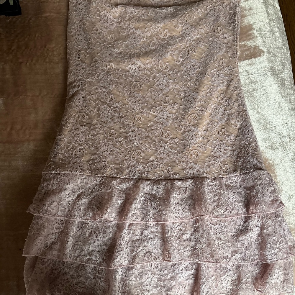Floral Lace Tiered Ruffle Dress